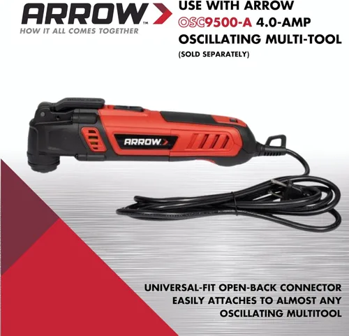 Miniatura 3 de Arrow OSC204-3 - Hojas de sierra oscilantes con revestimiento de titanio para carpintería, paneles de yeso, PVC y metal, universal, se adapta a