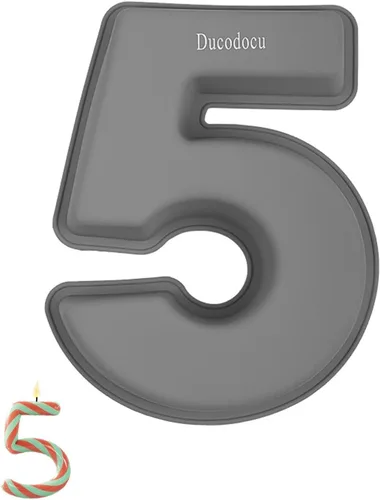 Miniatura 12 de Ducodocu Moldes de silicona para tartas 3D de gran número, moldes novedosos para tartas, moldes para hornear bricolaje para cumpleaños, boda