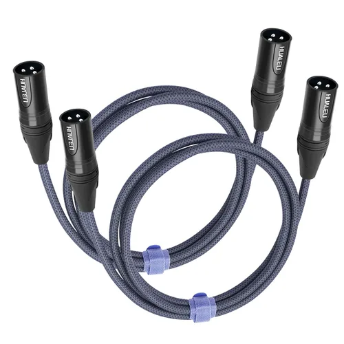 Miniatura 18 de Cable de audio de equilibrio de 3 pines hembra a hembra, cables de conexión de micrófono de 3 pines, cables de conexión XLR hembra a hembra DMX