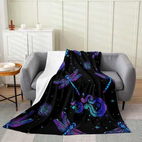 Miniatura 21 de Castle Fairy Black Bow Blankets,Bowknot Printed Flannel Blanket,Kids Girls Boys Adult Butterfly Tie Pattern Fleece Blanket Modern Black Office Chair