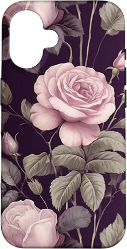 Miniatura 31 de Funda rosa botánica para iPhone 13 Floral Vintage Pattern with cute pink purple