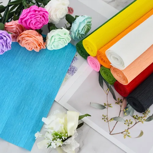 Miniatura 4 de BEISHIDA Rollo de papel crepé negro, hoja de papel crepé de 9.8 pulgadas de ancho y 8 pies de largo para hacer flores, ceremonia de boda