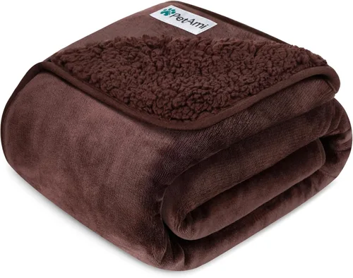 Miniatura 23 de PETAMI Manta impermeable de forro polar Sherpa para gatos y perros, color beige, talla S
