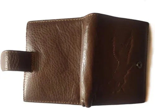 Miniatura 121 de Hombres Cool Eagle Wolf Caballo Totem Cuero Vaca Vertical Cartera Cremallera Multi-tarjeta Titular, Tótem de caballo, Minimalista