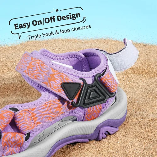 Miniatura 2 de DREAM PAIRS Sandalias de verano para niños, ligeras y ajustables (para niños y niñas, grandes y pequeños).
