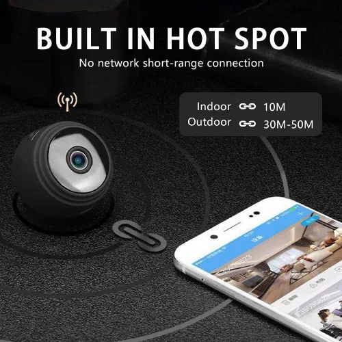 Miniatura 8 de Cámara de seguridad mini Enzemit, cámara A9 mini, cámara WiFi 1080P HD para interiores y exteriores para bebé/mascota/niñera, cámara IP