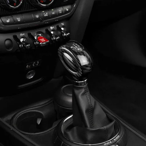 Miniatura 4 de AIRSPEED Cubierta de la perilla de la palanca de cambios de fibra de carbono, calcomanía interior para Mini Cooper F54 F55 F56 F57 F60 Accesorios