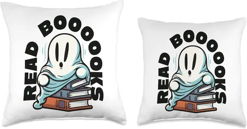 Miniatura 3 de Book Reading Ghost Read Boooooks Boo Bookworm Halloween Throw Pillow
