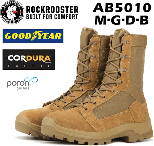 Miniatura 4 de ROCKROOSTER M.G.D.B Tactical Boots for men, 8 inch XX-wide Soft Toe, Comfortable Anti-Fatigue Tech, Durable, Quick Dry Ankle Support Combat