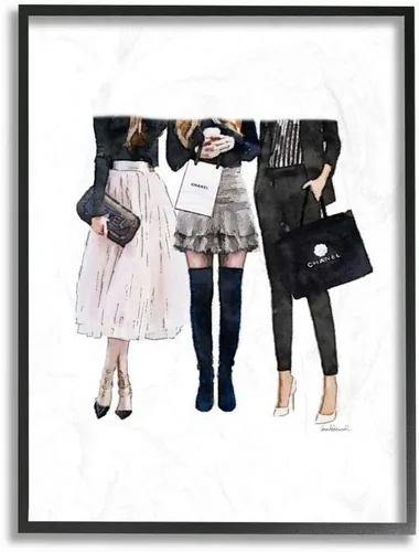 Miniatura 8 de Stupell Industries Fashion Models Glam Brands - Acuarela, diseño de Amanda Greenwood Art, 10 x 0.5 x 15 pulgadas, placa de pared