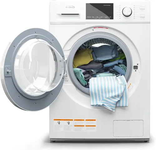 KoolMore Combo de lavadora y secadora de carga frontal 2 en 1, 2.7 pies cúbicos, para apartamento, dormitorio, RV, 16 ciclos de lavado y 4 ciclos de