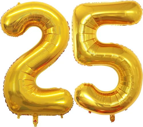 Miniatura 430 de Goer, conjunto de globos de papel aluminio para decoraciones de cumpleaños, globos de las letras de feliz cumpleaños y de números Oro
