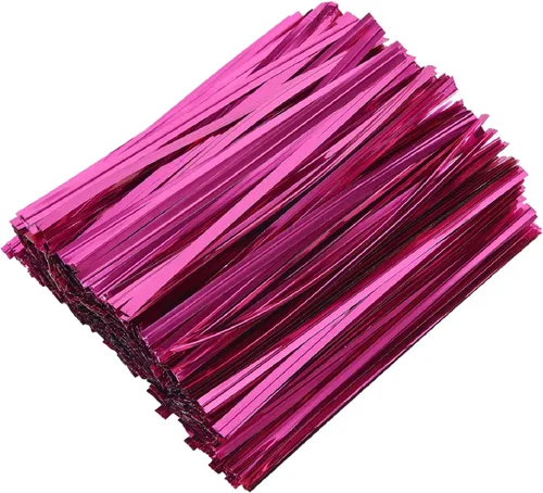 Miniatura 9 de 800 piezas de 4" lazos de torsión metálicos (verde) para lazos de panadería, bolsas de dulces, bolsas de café, lazos para bolsas de regalo