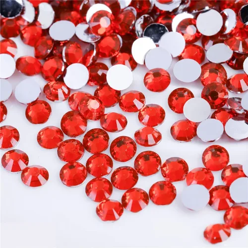 Miniatura 52 de 3000 unidades de diamantes de imitación termoadhesivos SS6 de 2mm con parte posterior plana, gemas de cristal de vidrio transparente redondas