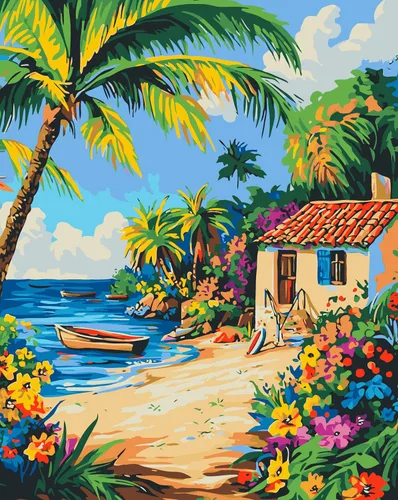 Miniatura 14 de Pintura de bolas de flores por números para adultos, kit de pintura por números para adultos, paquete de pintura por números para principiantes