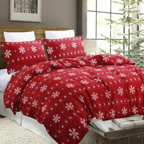 Miniatura 12 de Vaulia Funda de edredón de Navidad Twin, colección de ropa de cama de microfibra navideña con patrón de árbol a cuadros de Navidad, incluye 1 funda