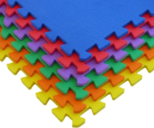 Miniatura 20 de Tapete de entrenamiento con baldosas de espuma entrelazados para pisos de gimnasios. Excelente para pilates, yoga, aeróbica, cardio, entrenamiento
