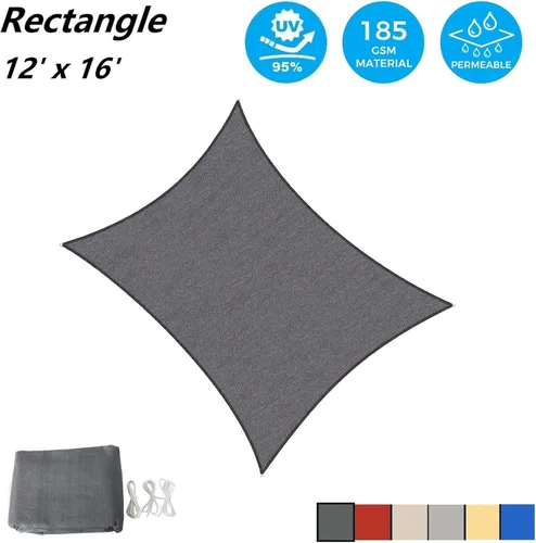 Miniatura 2 de AsterOutdoor - Toldo parasol rectangular de 12 x 16 pies, Toldo con bloqueador ultravioleta para patio, patio trasero, césped, jardín, actividades