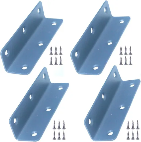 Miniatura 29 de Soportes en L, 4 unidades de soporte de esquina con ángulo, acero inoxidable superior, 4" x 1" M, 2 mm de espesor, para estante de madera, mueble