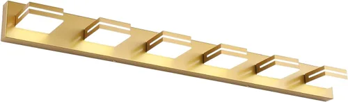 Miniatura 20 de SineRise - Lámpara LED para tocador de baño - Moderna lámpara de acrílico con acabado cromado para iluminación de pared sobre el espejo - 2 luces