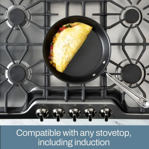 Miniatura 5 de All-Clad D3 - Juego de utensilios de cocina antiadherentes de acero inoxidable de 3 capas, 10 piezas, inducción, apto para horno 600F, juego