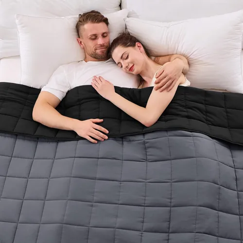 Miniatura 67 de yescool - Manta con peso, 7 libras, fresca, transpirable, con cuentas de cristal prémium, lavable a máquina, para dormir, 60-90 libras, 41 x 60 Gris