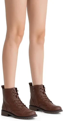Miniatura 2 de Vepose Botines de moda para mujer, botines de tacón bajo con cordones para mujer