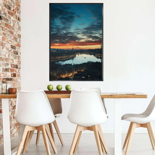 Miniatura 7 de Cityscape - Rompecabezas de madera de 1000 piezas, rompecabezas de fotos personalizados para adultos, amigos, rompecabezas de fotos, regalos