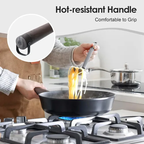 Miniatura 9 de SENSARTE - Juego de ollas y sartenes antiadherentes, juego de utensilios de cocina, apto para lavavajillas y horno, compatible con inducción, sin