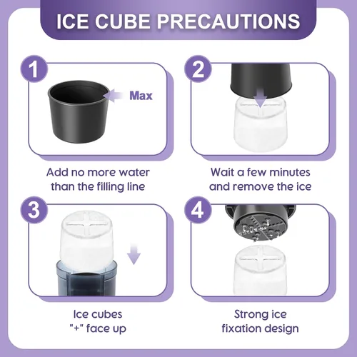 Miniatura 4 de Accesorio de hielo afeitado para batidora de pie KitchenAid, accesorio mejorado para máquina de cono de nieve con 8 moldes de hielo reutilizables