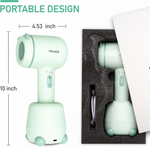 Miniatura 7 de YALICE Secador de pelo inalámbrico para bebés y niños, secador de pelo portátil con flujo de aire suave y cuidado iónico de bajo calor para bebés, 3