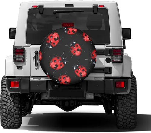 Miniatura 2 de Red Ladybug - Cubierta de neumático de repuesto a prueba de polvo, para remolques, vehículos recreativos, SUV y muchos vehículos, 17 pulgadas