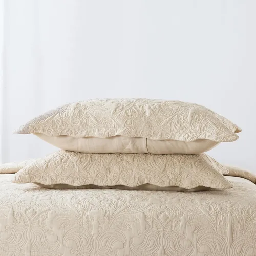 Miniatura 22 de HoneiLife - Juego de colcha de tamaño Queen, juego de ropa de cama de pana bordada de 3 piezas, colcha de lujo, ligera, cálida, para todas las Pana