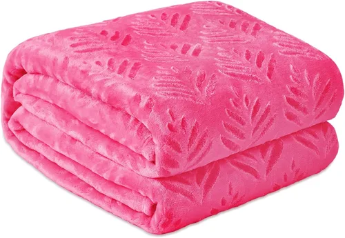 Miniatura 10 de Exclusivo Mezcla Manta de forro polar para sofá, mantas súper suaves y acogedoras para todas las estaciones, patrón de hojas, felpa ligera