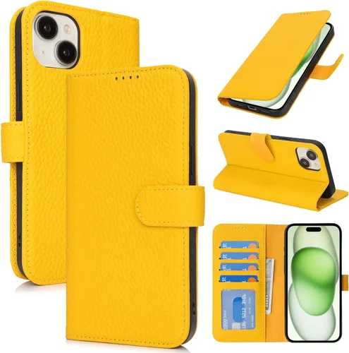 Miniatura 148 de Zouzt Funda para iPhone 11 de 6.1 pulgadas de piel auténtica con 4 ranuras para tarjetas, tarjetero con bloqueo RFID, tapa magnética, función atril