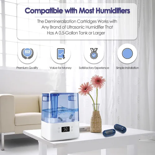 Miniatura 2 de Paquete de 20 cartuchos de desmineralización para humidificadores compatibles con Homedics Humidificador Filtro de agua para Homedics Humidificador