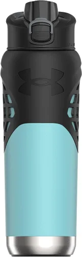 Miniatura 2 de Under Armour 24Oz Stainless Steel Water Bottle, Insulated, Carabiner Easy Carry Hook, Leak Proof, Kids & Adults, All Sports, Gym Azul brisa/Negro