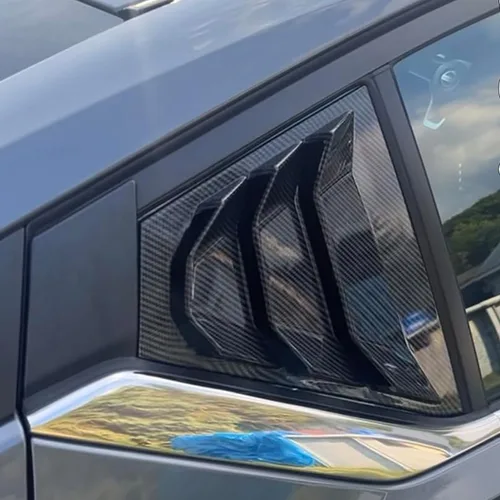 Miniatura 4 de MICROCK Persianas triangulares de vidrio para ventana lateral trasera, estilo carreras, para Nissan Altima 2019, 2020, 2021, 2022, 2023, 2024, fibra