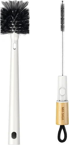 Miniatura 10 de MR.SIGA Water Bottle Brush and Straw Cleaner Brush, Long Handle Bottle Cleaner Brush, 2 in 1 Bottle Cleaning Brush for Sports Bottles, Baby Bottles