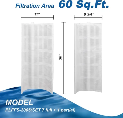 Miniatura 2 de FS-2005 DE - Juego de filtros de rejilla para piscina (60 pies cuadrados), compatible con Unicel FS-2005, PFS3060, Filbur FC-9550, Hayward Pro-Grid