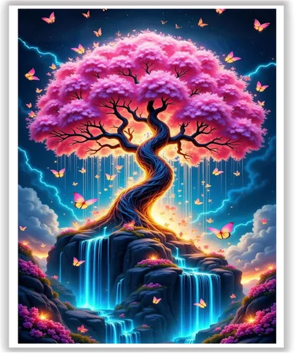 Miniatura 21 de HITO Kit de pintura de paisaje por números para adultos, Aurora para adultos, kits de pintura por números sobre lienzo para regalo, decoración