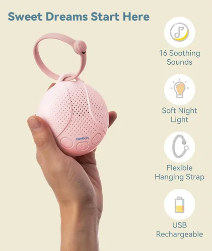 Miniatura 2 de Máquina de sonido para bebés y niños - Chupete de sueño para bebés Máquina portátil de ruido blanco con luz nocturna para guardería 16 sonidos