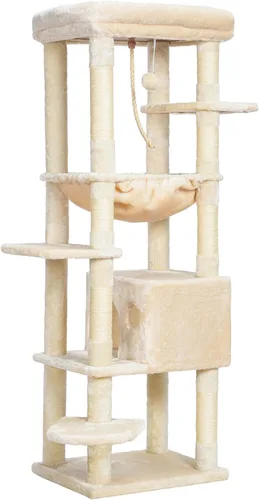 Miniatura 9 de Heybly Árbol para Gatos para Gatos Grandes de 20 libras de Servicio Pesado, Torre para Gatos XXL de 60 pulgadas para Gatos de Interior, Condominio