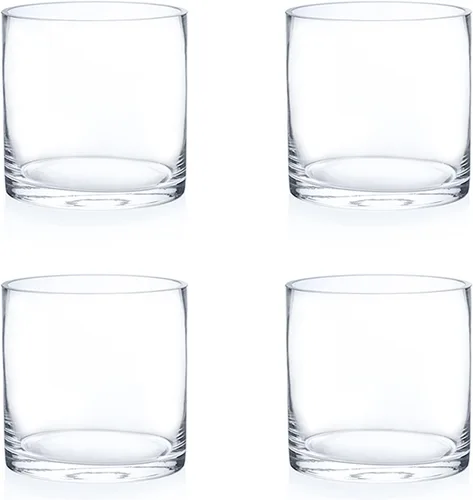 Miniatura 8 de Enova Floral Jarrón cilíndrico de vidrio transparente de 6 x 10 pulgadas, florero redondo para velas, jarrón flotante para velas, jarrón alto