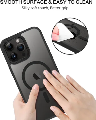 Miniatura 5 de BENTOBEN Funda magnética para iPhone 13 Pro Max, [Compatible con MagSafe] translúcida mate esmerilada, antihuellas, delgada, a prueba de golpes