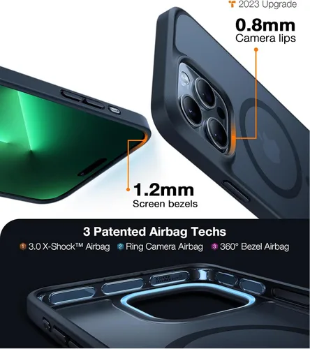 Miniatura 5 de TORRAS Magnetic Guardian - Funda diseñada para iPhone 14 Pro Max [probada en caídas de grado militar] [compatible con MagSafe] Funda delgada
