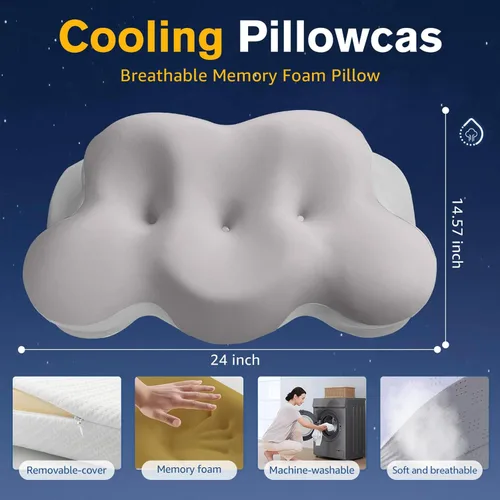 Miniatura 3 de Almohada cervical para el cuello, almohadas para el dolor de cuello y hombros, almohada de contorno, almohadas de cuello, almohada para aliviar