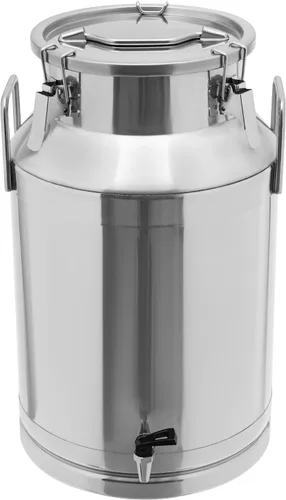 Miniatura 16 de LOYALHEARTDY Lata de leche de 10L/2.64 galones, latas de transporte de leche de acero inoxidable, cubo de vino, jarra, jarra de aceite, barril