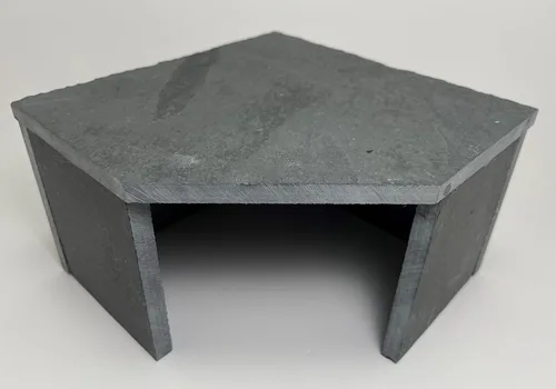 Miniatura 2 de TheFrogHouse - Piel de reptil de piedra de pizarra de 6 x 6 x 3.5 pulgadas, decoración natural sin fondo para cuevas