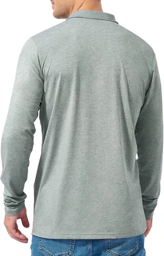 Miniatura 3 de marami Polo de golf para hombre, camisas tácticas de manga larga, de secado rápido, camiseta con cuello de senderismo
